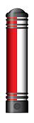 1 x 580mm Red/White body sleeve, 4 x 12mm and 1 x 27mm retroreflective bands.